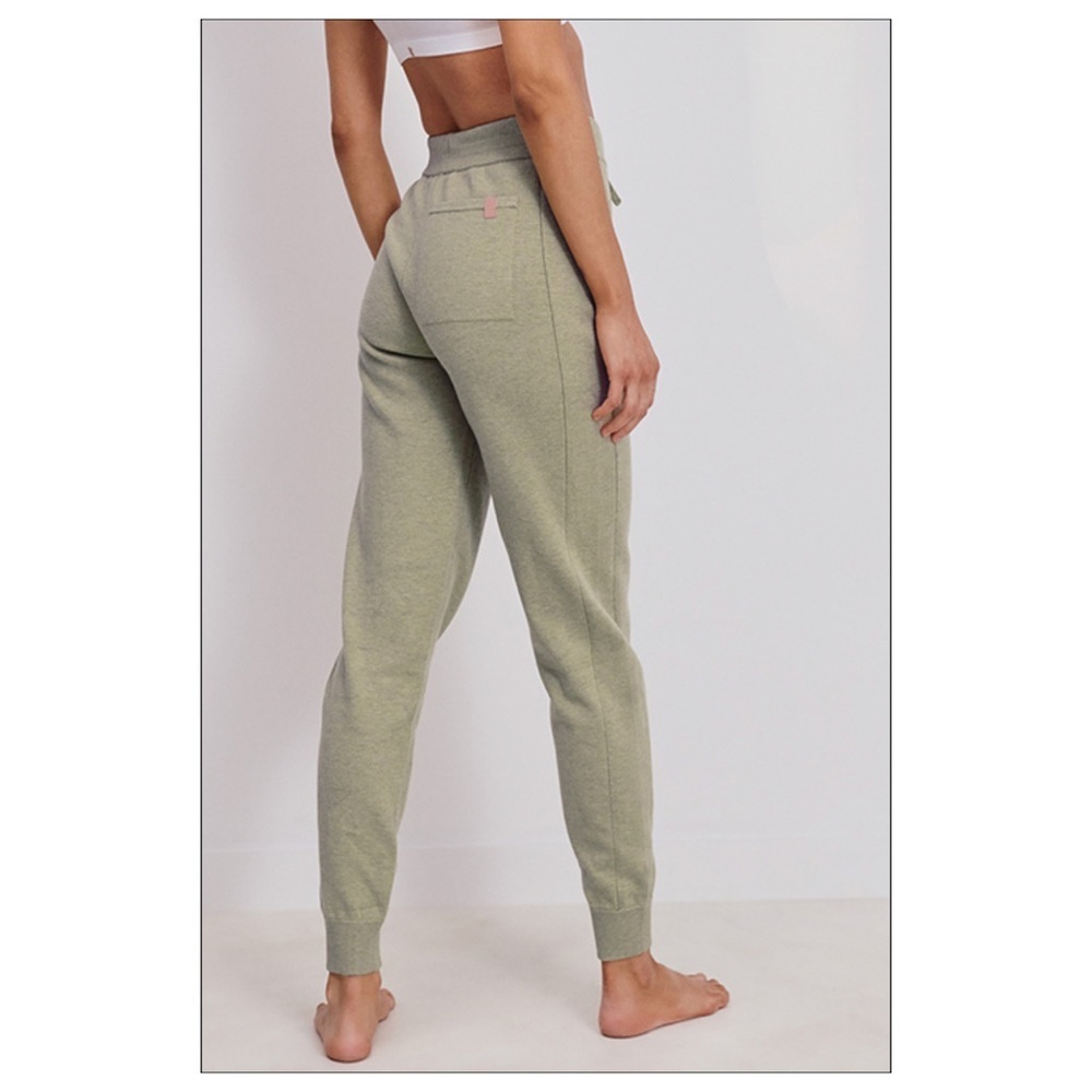 Nwt Lunya Silk And Cotton Soft Green Track Jogger Pants - Picture 2 of 8